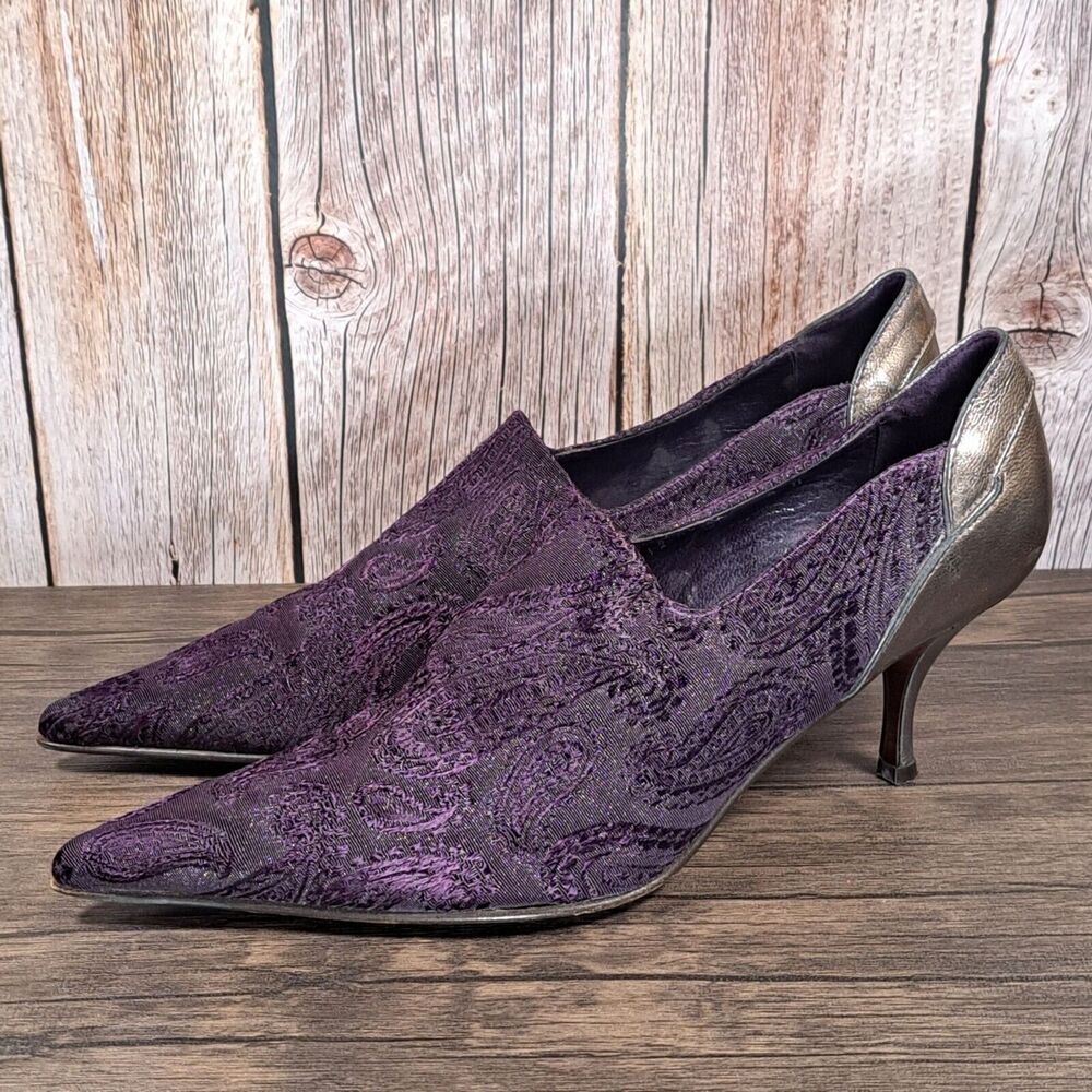 Donald J. Pliner Metallic Purple Heels